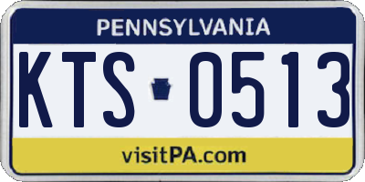 PA license plate KTS0513