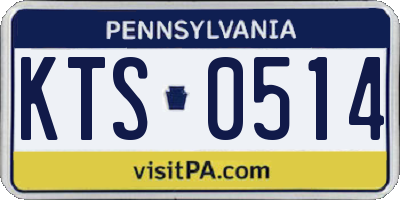 PA license plate KTS0514