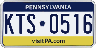 PA license plate KTS0516
