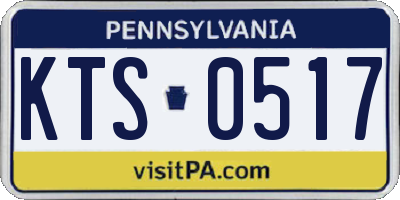 PA license plate KTS0517