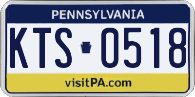 PA license plate KTS0518