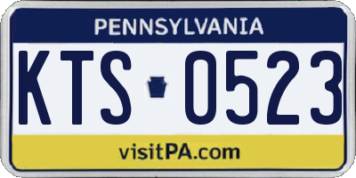 PA license plate KTS0523