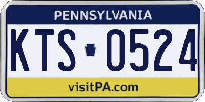 PA license plate KTS0524