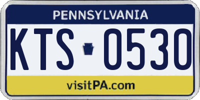 PA license plate KTS0530