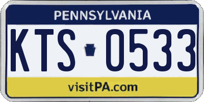 PA license plate KTS0533