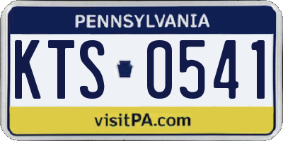 PA license plate KTS0541