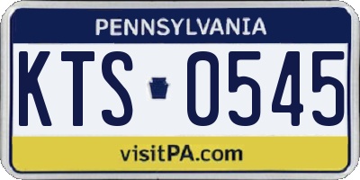 PA license plate KTS0545