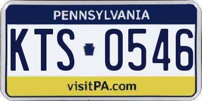 PA license plate KTS0546