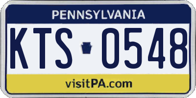 PA license plate KTS0548