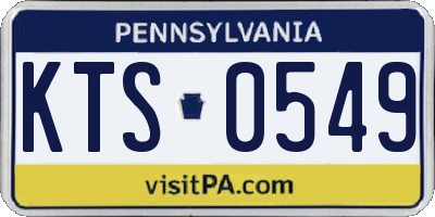 PA license plate KTS0549
