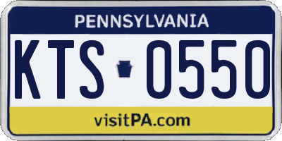 PA license plate KTS0550
