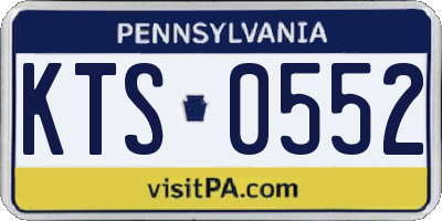 PA license plate KTS0552