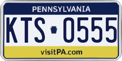 PA license plate KTS0555