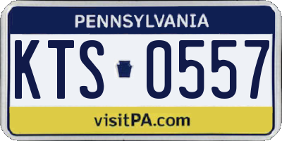 PA license plate KTS0557