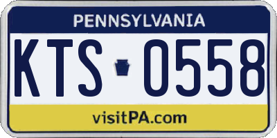 PA license plate KTS0558