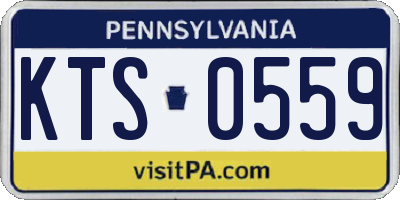 PA license plate KTS0559