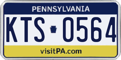PA license plate KTS0564