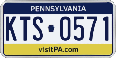 PA license plate KTS0571