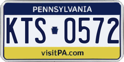 PA license plate KTS0572