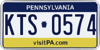 PA license plate KTS0574