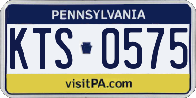 PA license plate KTS0575