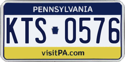 PA license plate KTS0576