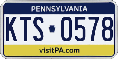 PA license plate KTS0578