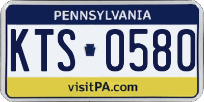 PA license plate KTS0580