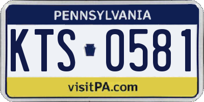 PA license plate KTS0581