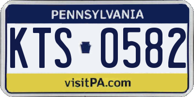 PA license plate KTS0582