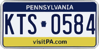 PA license plate KTS0584