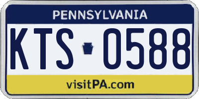 PA license plate KTS0588