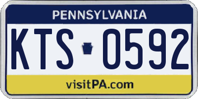 PA license plate KTS0592