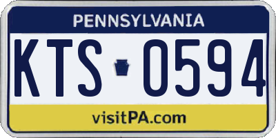 PA license plate KTS0594