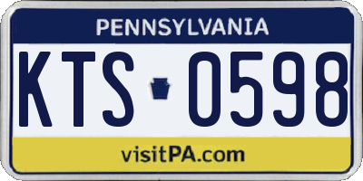 PA license plate KTS0598