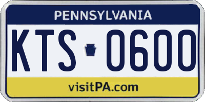 PA license plate KTS0600