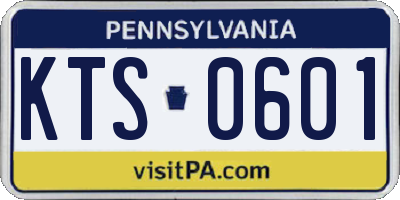 PA license plate KTS0601
