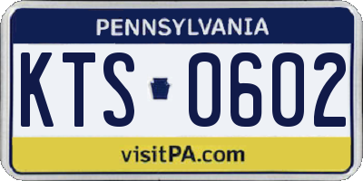 PA license plate KTS0602