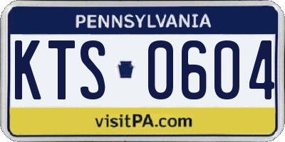 PA license plate KTS0604