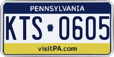 PA license plate KTS0605