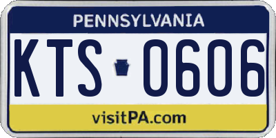 PA license plate KTS0606