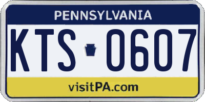PA license plate KTS0607