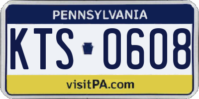 PA license plate KTS0608