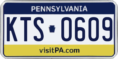 PA license plate KTS0609