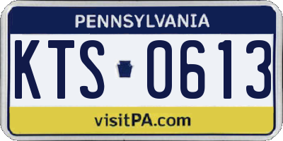 PA license plate KTS0613
