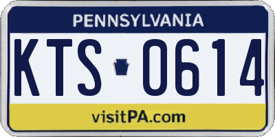 PA license plate KTS0614