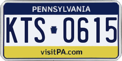 PA license plate KTS0615