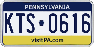 PA license plate KTS0616