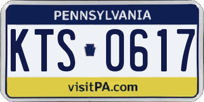 PA license plate KTS0617