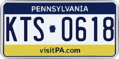 PA license plate KTS0618